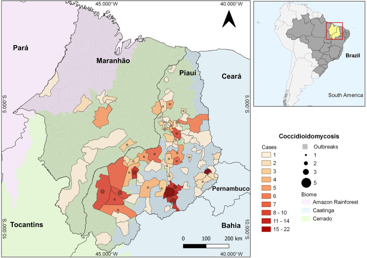 Epidemiological, clinical, and genomic landscape of coccidioidomycosis in northeastern Brazil.